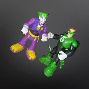 2012 DC Superfriends Hero World Voice Comm Figures Green Lantern & Joker  B19